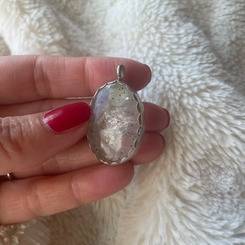 Sterling Silver garden quartz Pendant-handmade by me - Picture 1 of 3
